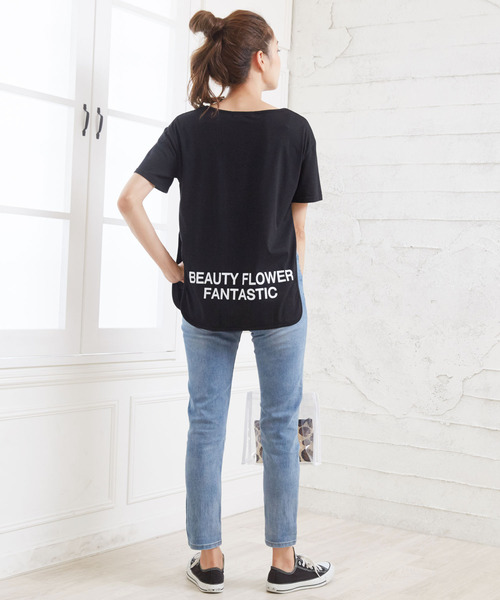 Bifrost(ビフレスト)の「サイドスリットTシャツ(Tシャツ/カットソー・レディース・ホワイト/ブラック/グレー・M/L/XL)」の14枚目の写真