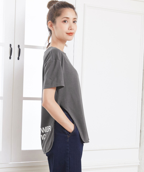 Bifrost(ビフレスト)の「サイドスリットTシャツ(Tシャツ/カットソー・レディース・ホワイト/ブラック/グレー・M/L/XL)」の18枚目の写真