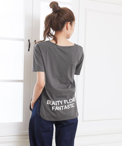 Bifrost(ビフレスト)の「サイドスリットTシャツ(Tシャツ/カットソー・レディース・ホワイト/ブラック/グレー・M/L/XL)」の20枚目の写真