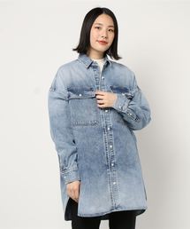 Whim Gazette ウィムガゼット 11ozケミカルデニムシャツ 11ozケミカルデニムシャツワンピース | Whim Gazette(ウィム