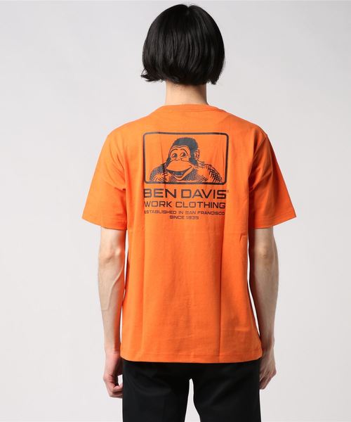 BEN DAVIS（ベンデイビス）の「[BEN DAVIS/ベンデイビス] ボックスロゴTシャツ（Tシャツ/カットソー・メンズ・ブラック/オレンジ/ホワイト/ベージュ・M/L）」の5枚目の写真