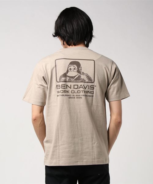 BEN DAVIS（ベンデイビス）の「[BEN DAVIS/ベンデイビス] ボックスロゴTシャツ（Tシャツ/カットソー・メンズ・ブラック/オレンジ/ホワイト/ベージュ・M/L）」の9枚目の写真
