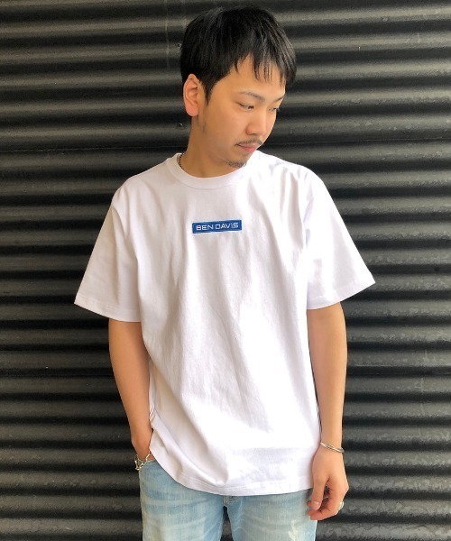 BEN DAVIS（ベンデイビス）の「[BEN DAVIS/ベンデイビス] ボックスロゴTシャツ（Tシャツ/カットソー・メンズ・ブラック/オレンジ/ホワイト/ベージュ・M/L）」の2枚目の写真