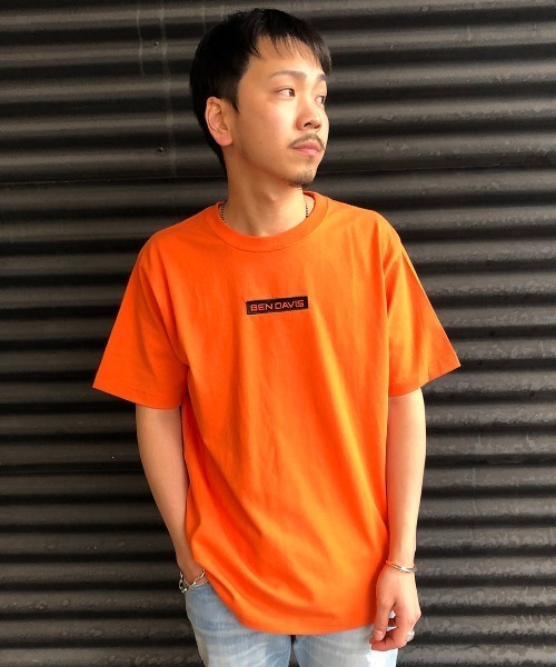 BEN DAVIS（ベンデイビス）の「[BEN DAVIS/ベンデイビス] ボックスロゴTシャツ（Tシャツ/カットソー・メンズ・ブラック/オレンジ/ホワイト/ベージュ・M/L）」の4枚目の写真
