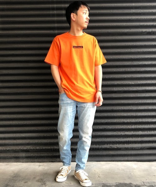 BEN DAVIS（ベンデイビス）の「[BEN DAVIS/ベンデイビス] ボックスロゴTシャツ（Tシャツ/カットソー・メンズ・ブラック/オレンジ/ホワイト/ベージュ・M/L）」の14枚目の写真