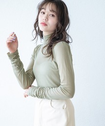 Heather | タートルネックシアーシャーリングプルオーバー 881324(Tシャツ/カットソー)