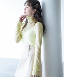 Heather | タートルネックシアーシャーリングプルオーバー 881324(Tシャツ/カットソー)