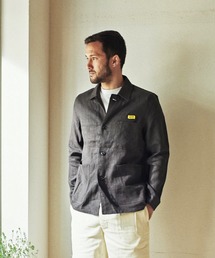 COWDEN カウデン　リネンセットアップ ワークウェア　Lサイズ ベージュ COWDEN カウデン リネンセットアップ ワークウェア Lサイズ