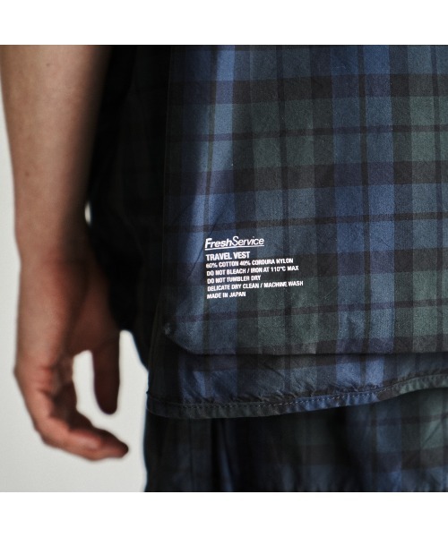 20ss Fresh Service TRAVEL VEST ブラック　ベスト FreshService（フレッシュサービス）の「TRAVEL VEST CORDURA