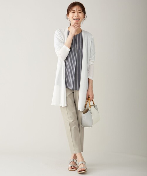 J.PRESS（ジェイプレス）の「【シワになりにくい】コットンフィッティーシャーク テーパードパンツ（その他パンツ・レディース・グレー系/黄土色系/ネイビー系・13/9）」の15枚目の写真