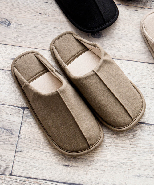 sarasa design(サラサデザイン)の「b2c ウォッシャブルスリッパ(ルームシューズ/スリッパ・レディース・ブラック/ナチュラル/サンドグレー・S/L/M)」の6枚目の写真