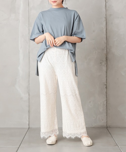 PUAL CE CIN（ピュアルセシン）の「ラッセルレースパンツ（その他パンツ・レディース・アイボリー/ブラック・FREE）」の4枚目の写真