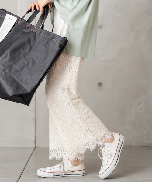 PUAL CE CIN（ピュアルセシン）の「ラッセルレースパンツ（その他パンツ・レディース・アイボリー/ブラック・FREE）」の7枚目の写真