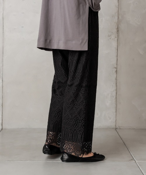 PUAL CE CIN（ピュアルセシン）の「ラッセルレースパンツ（その他パンツ・レディース・アイボリー/ブラック・FREE）」の11枚目の写真