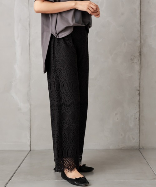 PUAL CE CIN（ピュアルセシン）の「ラッセルレースパンツ（その他パンツ・レディース・アイボリー/ブラック・FREE）」の13枚目の写真