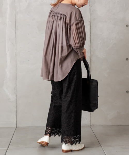 PUAL CE CIN（ピュアルセシン）の「ラッセルレースパンツ（その他パンツ・レディース・アイボリー/ブラック・FREE）」の15枚目の写真