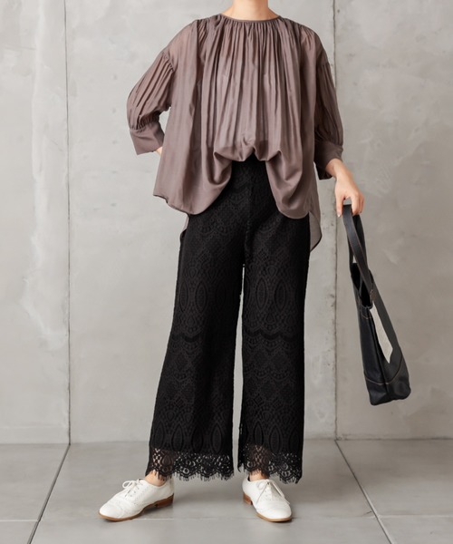 PUAL CE CIN（ピュアルセシン）の「ラッセルレースパンツ（その他パンツ・レディース・アイボリー/ブラック・FREE）」の16枚目の写真