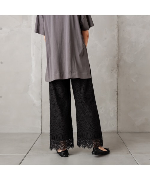 PUAL CE CIN（ピュアルセシン）の「ラッセルレースパンツ（その他パンツ・レディース・アイボリー/ブラック・FREE）」の12枚目の写真