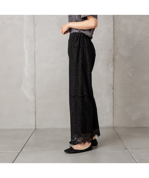 PUAL CE CIN（ピュアルセシン）の「ラッセルレースパンツ（その他パンツ・レディース・アイボリー/ブラック・FREE）」の19枚目の写真