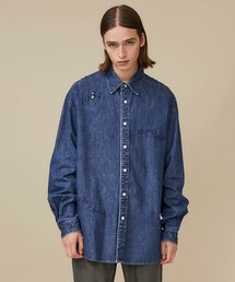 【Name.】DENIM EMBROIDERED SHIRT/NMSH-20AW-006