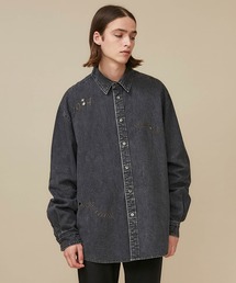 【Name.】DENIM EMBROIDERED SHIRT/NMSH-20AW-006