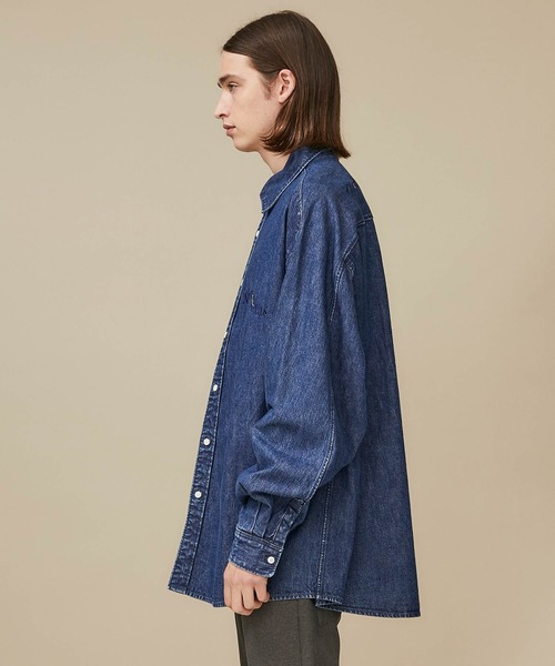 Name.(ネーム)の「【Name.】DENIM EMBROIDERED SHIRT/NMSH-20AW-006(シャツ/ブラウス・メンズ・ブラック/インディゴブルー・1/0)」の13枚目の写真
