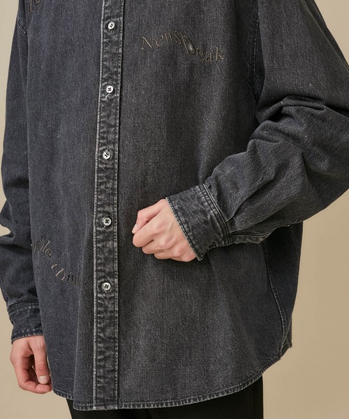Name.(ネーム)の「【Name.】DENIM EMBROIDERED SHIRT/NMSH-20AW-006(シャツ/ブラウス・メンズ・ブラック/インディゴブルー・1/0)」の9枚目の写真