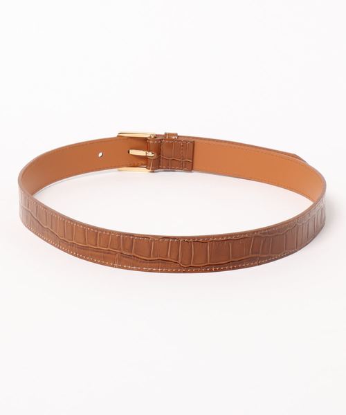新品　【MAISON BOINET/メゾンボワネ】スクエアゴールドバックルベルト MAISON BOINET/メゾンボワネ】スクエアゴールドバックルベルト