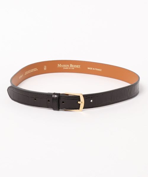 MAISON BOINET スクエアバックルレザーベルト MAISON BOINET スクエアバックルベルト｜トゥモローランド 公式通販