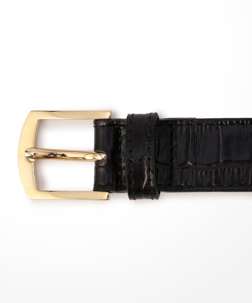 MAISON BOINET スクエアバックルレザーベルト MAISON BOINET（メゾンボワネ）の「【MAISON BOINET】スクエア