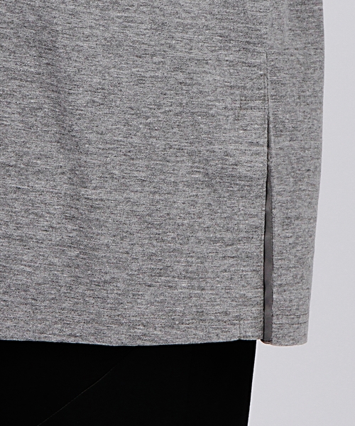 EN ROUTE(アンルート)の「ENR ペーパライク 7SLカットソー●(Tシャツ/カットソー・メンズ・グレー/ターコイズブルー/オフホワイト/ブラック・3/2/1)」の11枚目の写真