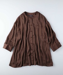 HONEYSUCKLE ROSE | 【HONEYSUCKLE ROSE】バンドカラーサテンシャツ(シャツ/ブラウス)