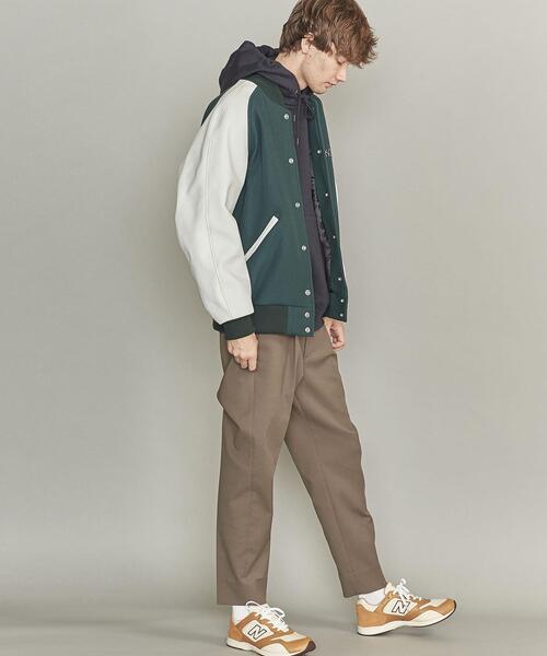 【未使用】H BEAUTY&YOUTH ダブルクロス1Pテーパードパンツ Ovy 未使用】H BEAUTY&YOUTH ダブルクロス1Pテーパードパンツ Ovy