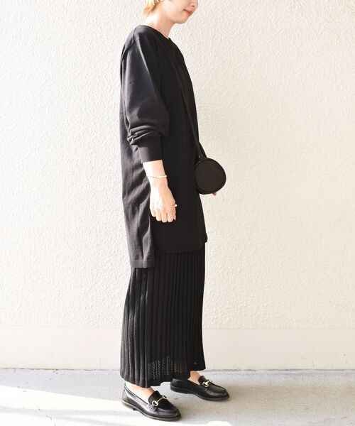 SHIPS（シップス）の「レイヤードニットワンピース（ワンピース・レディース・ブラック/ベージュ・ONE SIZE）」の21枚目の写真