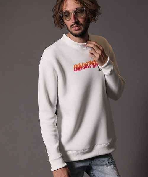 STUD MUFFIN（スタッドマフィン）の「msw846-プラムダンボール グラフィティPT L-Sプルオーバー（スウェット・メンズ・ブラック/ホワイト・4/2/3）」の9枚目の写真