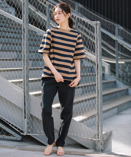 Munich（ミューニック）の「ハイパワーストレッチ シャーリングテーパードパンツ(セットアップ可)（その他パンツ・レディース・ブラック/ネイビー/カーキ/ナチュラル・S/M/XS）」の11枚目の写真