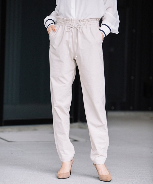 Munich（ミューニック）の「ハイパワーストレッチ シャーリングテーパードパンツ(セットアップ可)（その他パンツ・レディース・ブラック/ネイビー/カーキ/ナチュラル・S/M/XS）」の12枚目の写真