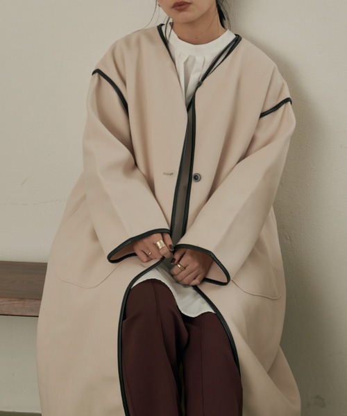 べべアンジュ♡ ノーカラーガウンコート 使い勝手の良い】 Bébé Ange | ㅤ 📍ノーカラーガウンコート