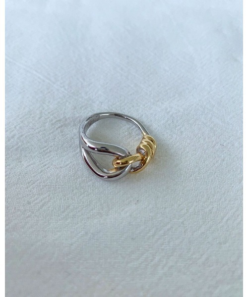mou（モウ）の「シックバイカラーリング（リング・レディース・シルバー×ゴールド・FREE）」の6枚目の写真
