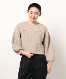 archives | パッチワークケーブルニットプルオーバー(ニット/セーター)