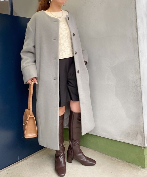 archives（アルシーヴ）の「パッチワークケーブルニットプルオーバー（ニット/セーター・レディース・オフホワイト/ブルー/モカ/グレイッシュベージュ・MEDIUM）」の12枚目の写真