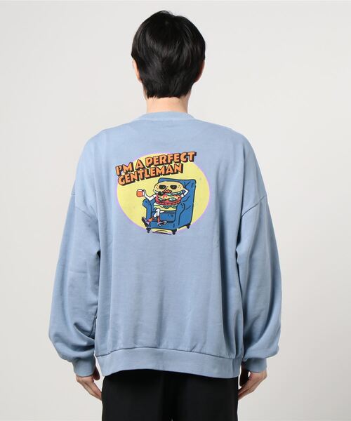 WEGO(ウィゴー)の「WEGO/ビンテージロゴピグメントビッグシルエットプルオーバー(スウェット・メンズ・ブルー/スミクロ・MEDIUM/LARGE)」の6枚目の写真