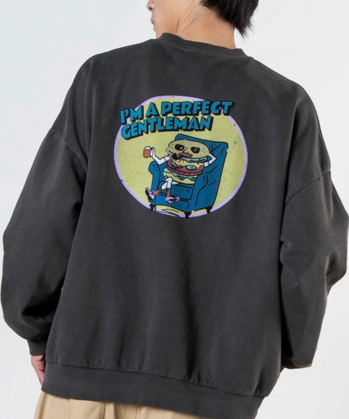 WEGO(ウィゴー)の「WEGO/ビンテージロゴピグメントビッグシルエットプルオーバー(スウェット・メンズ・ブルー/スミクロ・MEDIUM/LARGE)」の1枚目の写真