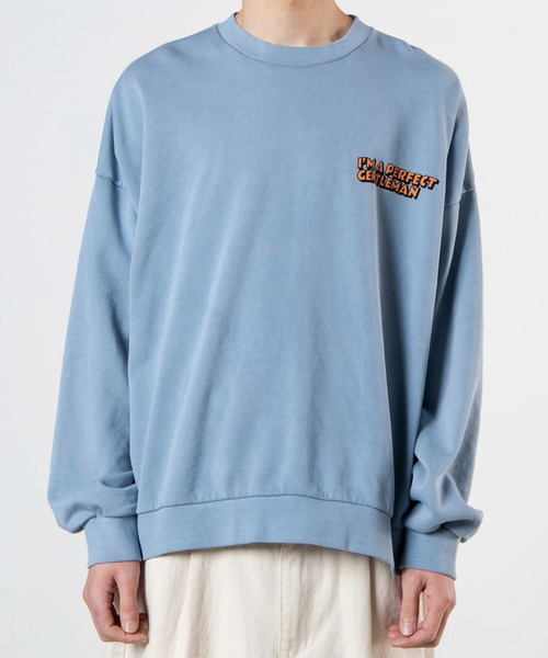 WEGO(ウィゴー)の「WEGO/ビンテージロゴピグメントビッグシルエットプルオーバー(スウェット・メンズ・ブルー/スミクロ・MEDIUM/LARGE)」の17枚目の写真