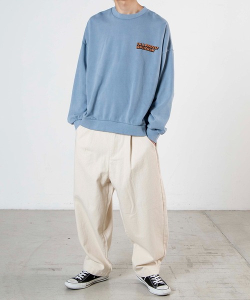 WEGO(ウィゴー)の「WEGO/ビンテージロゴピグメントビッグシルエットプルオーバー(スウェット・メンズ・ブルー/スミクロ・MEDIUM/LARGE)」の11枚目の写真