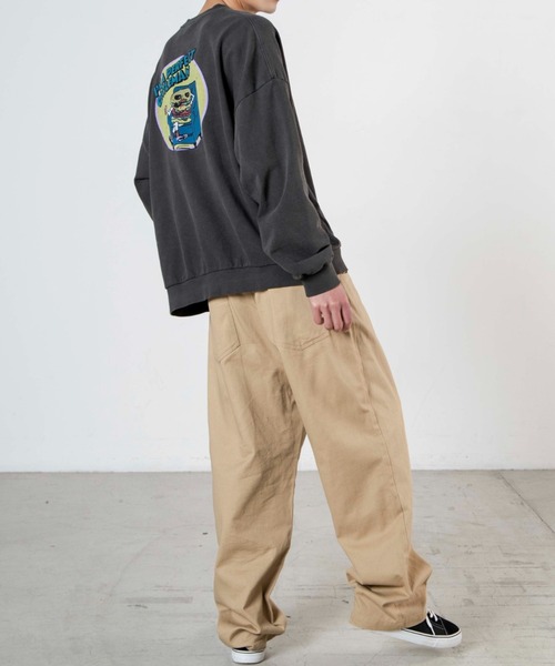 WEGO(ウィゴー)の「WEGO/ビンテージロゴピグメントビッグシルエットプルオーバー(スウェット・メンズ・ブルー/スミクロ・MEDIUM/LARGE)」の9枚目の写真