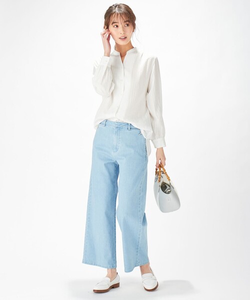 J.PRESS Ladies（J.プレス レディス）の「【洗える】8.5オンス ストレッチ デニムパンツ（デニムパンツ・レディース・ホワイト系/ネイビー系/サックスブルー系・S/XS/XXS）」の22枚目の写真