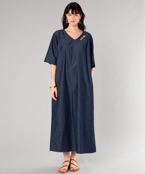 Tn45 Robe シャンブレーワンピース ワンピース Agnes B アニエスベー のファッション通販 Zozotown