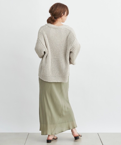 DouDou（ドゥドゥ）の「テープヤーンカーデ（カーディガン/ボレロ・レディース・オフホワイト/イエロー/ピンクベージュ・FREE）」の22枚目の写真