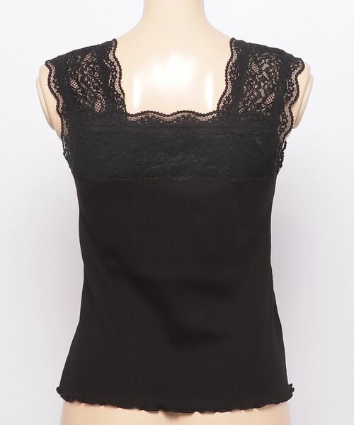 WEGO（ウィゴー）の「WEGO/2wayレースタンクトップ（タンクトップ・レディース・サックスブルー/ホワイト/ブラック・FREE）」の4枚目の写真